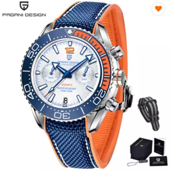 PAGANI DESIGN PD 1711 Luxury Automatic Chronograph Watch for Men Top Brand Men's - Picture 6 of 9